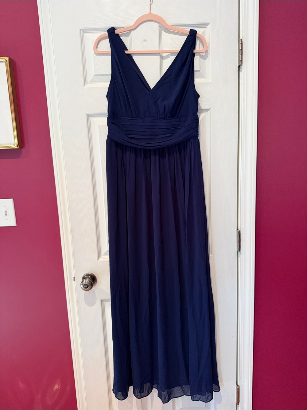 Ever Pretty Deep Navy V-Neck Maxi Gown